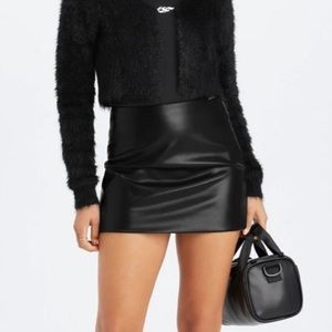Vegan Leather High-Waisted Mini Skirt
